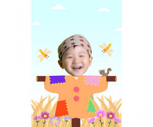 가을 허수아비 합성 표지