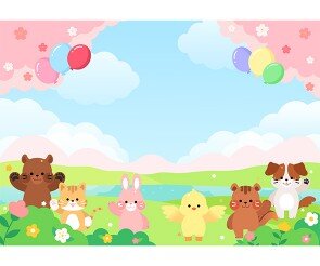 동물 숲속 배경