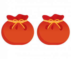 [개별도안] 새해 복 많이 받으세요 복주머니 가랜드