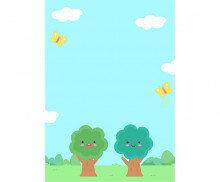 웃는 나무 배경