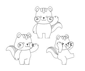 다람쥐 색칠 모음