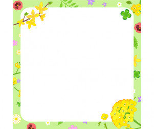 유채꽃 개나리 메모지