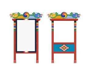 전통 용 장식 거치대