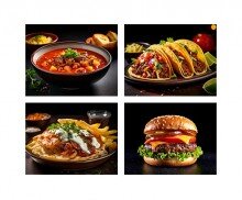 세계 여러 나라 전통 음식(굴라시,기로스,타코,햄버거)