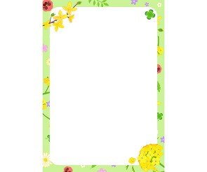 유채꽃 개나리 테두리