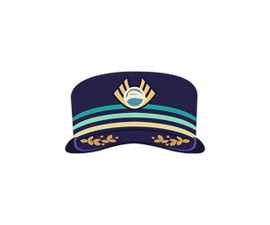 역무원,기관사 모자 