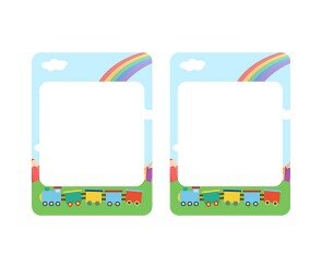 부모 참여수업 기차 명찰 (문구없음)