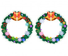 [개별도안] 메리 크리스마스 리스 가랜드