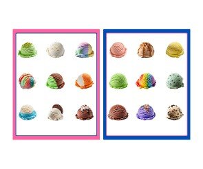 아이스크림 가게 메뉴판(문구없는)