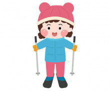 스키 타는 여아