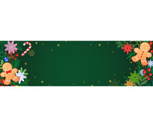 Merry Christmas 쿠키 가로 배너(문구없음)