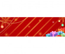 Merry Christmas 선물 가로 배너(문구없음)