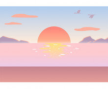 일출 새해 배경