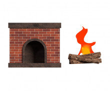 벽난로(모닥불 따로)