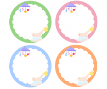 기저귀 합성 원형 라벨