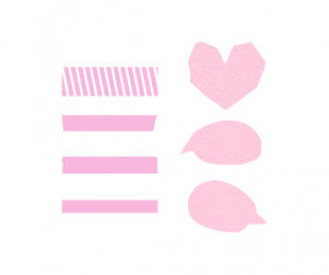 분홍색 꾸미기 스티커