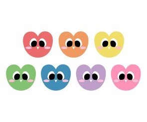 표정 있는 하트