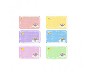 무지개 구름 이름표