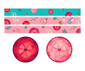 카네이션 띠지 라벨