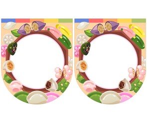 [개별도안] 맛있는 송편 가게 가랜드