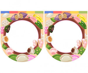 [개별도안] 맛있는 송편 가게 가랜드