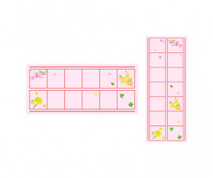 봄에 피는 꽃 원고지 레터링(문구없음)