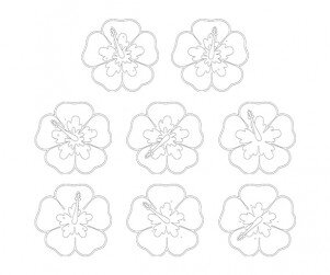 히비스커스 색칠 모음