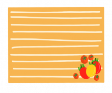 방울토마토 메모지 도안