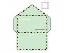 연두색 편지 봉투