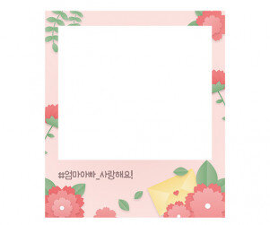 [개별도안] 카네이션 폴라로이드