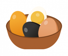 삶은 계란 바구니