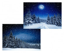 눈 오는 겨울밤 배경