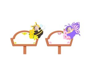 꿀벌, 나비 합성 이름표