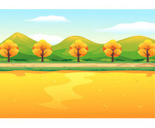 가을 논밭 배경