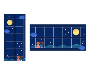 즐거운 한가위 원고지 레터링(문구없음)