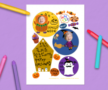 할로윈 라벨 합성 도안