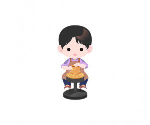 도자기 만드는 아이(남아)