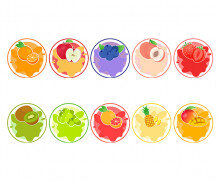 생과일주스 라벨(문구없음)