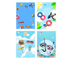 여름 용품 가게 광고 포스터(문구없음)