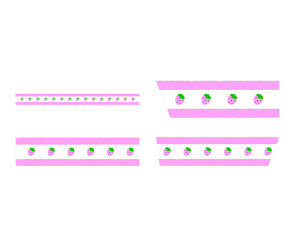딸기 마스킹 테이프
