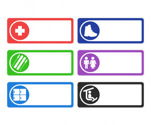 스키장 안내판(문구없음)