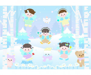 겨울 요정 배경