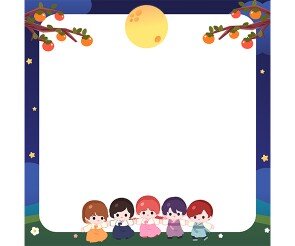 추석 보름달 메모지