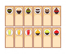 빙수 가게 개별 메뉴판(문구없음)