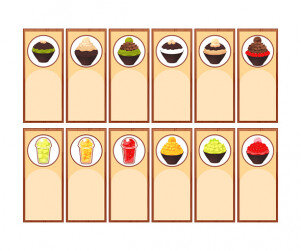 빙수 가게 개별 메뉴판(문구없음)