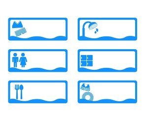 워터파크 안내판(문구없음)