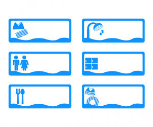 워터파크 안내판(문구없음)