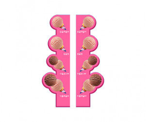 아이스크림 사이즈 안내판3