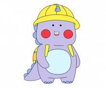 모자 쓴 공룡 캐릭터