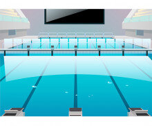 올림픽 수영 경기장 배경